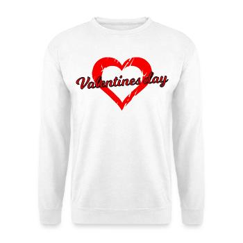 Valentine's Day Heart Font Design - Unisex Sweatshirt - white - Front