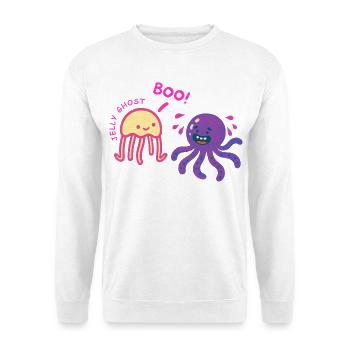 Jelly Ghost effraie une pieuvre - Sweat-shirt Unisexe - blanc - Devant