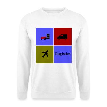 Logistik Vierfeld Transport - Unisex Pullover - Weiß - Vorne