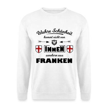 Heraldisches Schildtrio Franken - Unisex Pullover - Weiß - Vorne