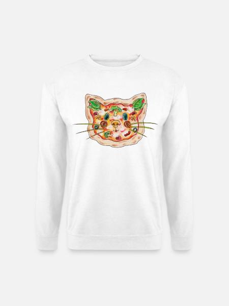 Pizza Cat - Unisex Sweatshirt - white