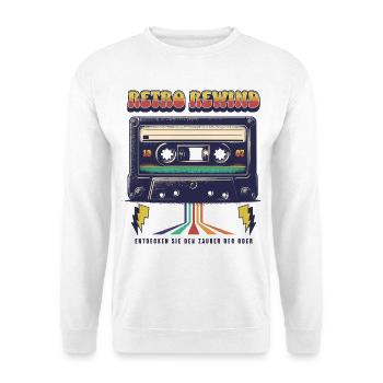 Retro Rewind – 80er Jahre Kassette - Unisex Pullover - Weiß - Vorne