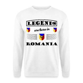 Dreifarbiges Rumänien Wappenmotiv - Unisex Pullover - Weiß - Vorne