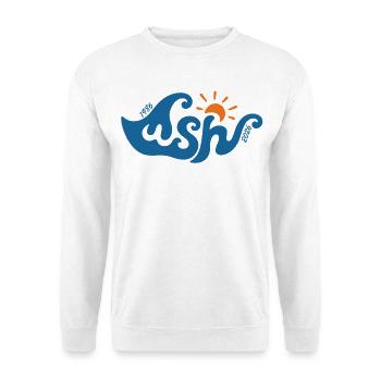 La vague bleue de Windsurfing Hargen - Sweat-shirt Unisexe - blanc - Devant