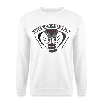 Steelworkers_only_001 - Sweat-shirt Unisexe - blanc - Devant