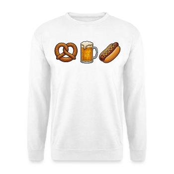 Pretzel Beer Mug Bratwurst Folk Festival Traditional Costumes Replacement - Unisex Sweatshirt - white - Front