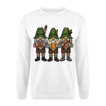 Remplacement des costumes traditionnels du Festival folklorique Gnome Lederhosen - Sweat-shirt Unisexe - blanc - Devant
