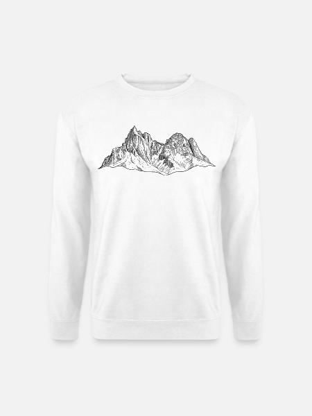 Schlern Massiv Dolomiten Silhouette | Bergsteiger - Unisex Pullover - Weiß