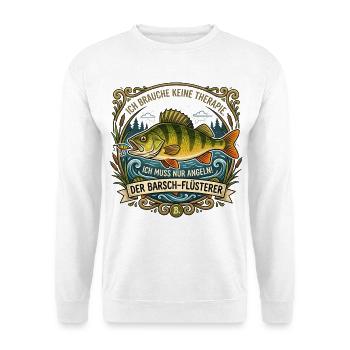 Der Barsch-Flüsterer - Unisex Pullover - Weiß - Vorne