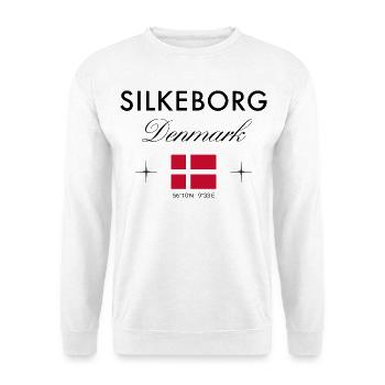 Silkeborg Danemark coordonnées souvenir de voyage - Sweat-shirt Unisexe - blanc - Devant
