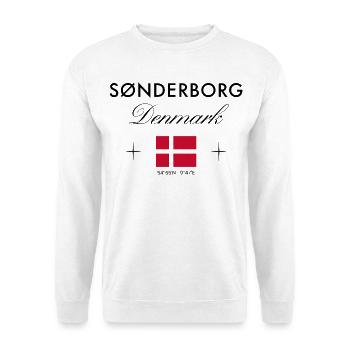 Sonderborg Dänemark Koordinaten Reise Souvenir - Unisex Pullover - Weiß - Vorne