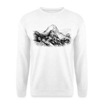 Lugau Silhouette | Matterhorn of Styria | - Unisex Sweatshirt - white - Front