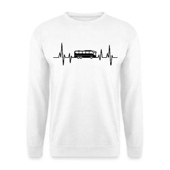 Bus Driver Heartbeat Bus Driver - Unisex Sweatshirt - white - Front