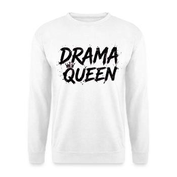 Drama Queen with Crown - Unisex Sweatshirt - white - Front