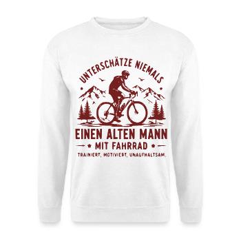Alpenradfahrer Nie Unterschätzen - Unisex Pullover - Weiß - Vorne