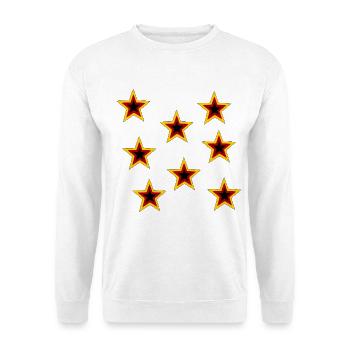 Noir à motif d’étoile rétro - Sweat-shirt Unisexe - blanc - Devant