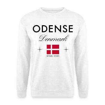 Odense Danemark Coordonnées Souvenir de voyage - Sweat-shirt Unisexe - blanc - Devant