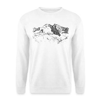 Olperer Zillertaler Tirol Alps Summit Design - Unisex Sweatshirt - white - Front