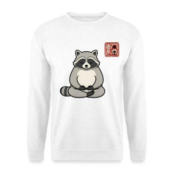 Zen Raccoon Meditator - Unisex Sweatshirt - white - Front
