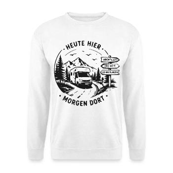Morgen Dort Abenteuerpfad - Unisex Pullover - Weiß - Vorne