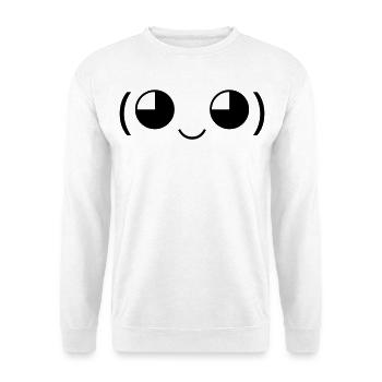 Cute Smile (◕‿◕) kawaii emoticon - Unisex Sweatshirt - white - Front