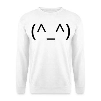Joyeux Classique du Sourire des Émoticônes (^_^) - Sweat-shirt Unisexe - blanc - Devant