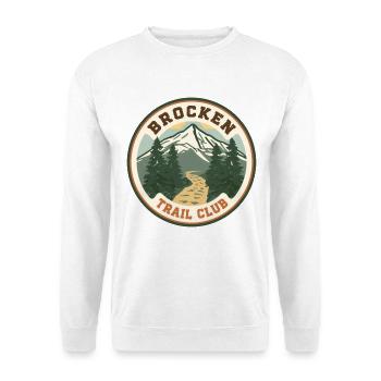 Brocken Trail Club | Resin Vintage Badge - Unisex Sweatshirt - white - Front
