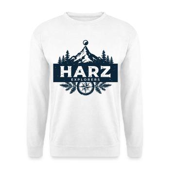 Explorateurs de résine | Insigne de boussole vintage - Sweat-shirt Unisexe - blanc - Devant