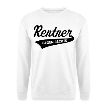 Rentner Gegen Rechts (Rente / Ruhestand / Black) - Unisex Pullover - Weiß - Vorne