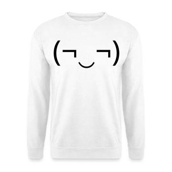 Émoticône espiègle (¬‿¬) sourire espiègle - Sweat-shirt Unisexe - blanc - Devant