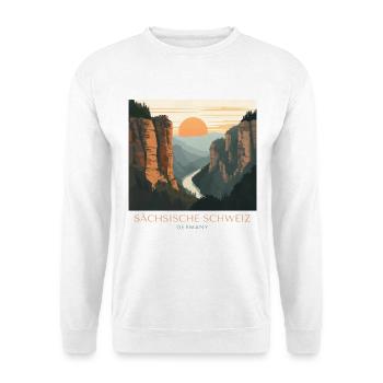 Saxon Switzerland | Vintage National Park - Unisex Sweatshirt - white - Front