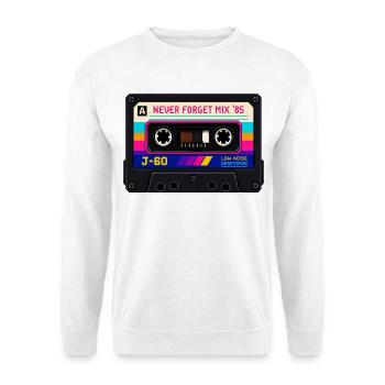 Retro Cassette Pixel Art - Unisex Sweatshirt - white - Front