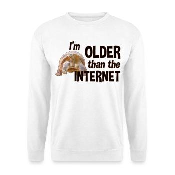Je suis plus âgé qu’Internet - Tortue - Sweat-shirt Unisexe - blanc - Devant