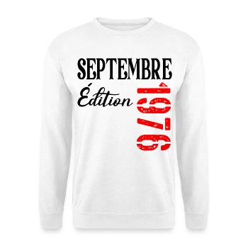 France 50e Anniversaire Septembre 1976 - Sweat-shirt Unisexe - blanc - Devant