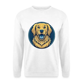 Clipart de dessin animé de mascotte de Kawaii pour le chien Golden Retriever - Sweat-shirt Unisexe - blanc - Devant