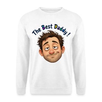 Le meilleur portrait de Papa dans un dessin animé - Sweat-shirt Unisexe - blanc - Devant