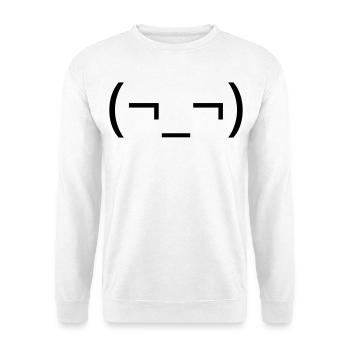 Trockener Seitenblick (¬_¬) genervtes Emote - Unisex Pullover - Weiß - Vorne