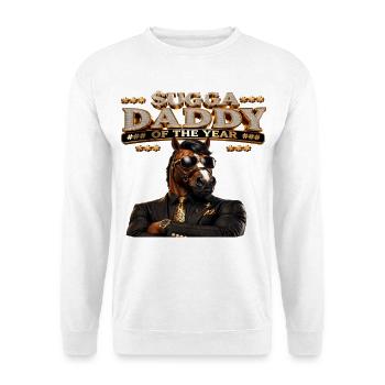 Sugga papa cheval en costume - Sweat-shirt Unisexe - blanc - Devant
