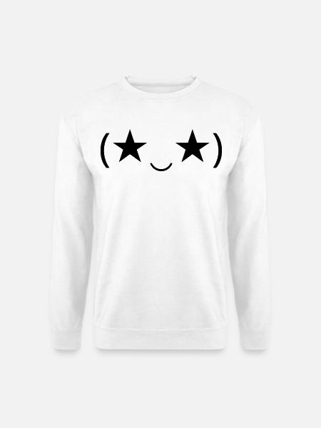 Stareye Emote (★‿★) inspires - Unisex Sweatshirt - white