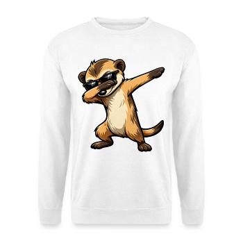 Dabbing Erdmännchen - Unisex Pullover - Weiß - Vorne