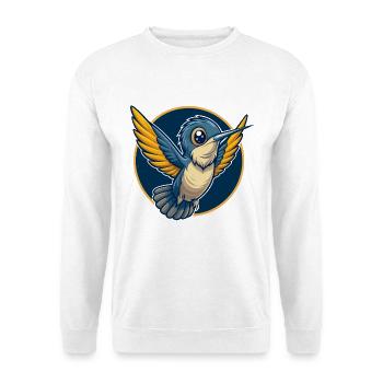 Logo clipart de la mascotte Hummingbird Kawaii - Sweat-shirt Unisexe - blanc - Devant