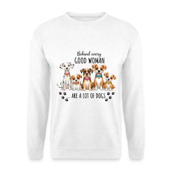 Dalmatian, Beagle, Boxer, JRT & Chihuahua Design - Unisex Sweatshirt - white - Front
