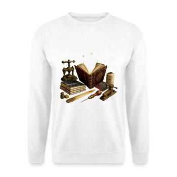 Atelier du relieur céleste - Sweat-shirt Unisexe - blanc - Devant