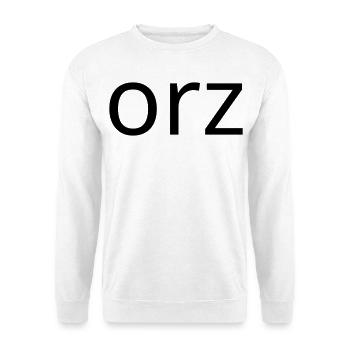 orz emoticon désespoir ASCII classique - Sweat-shirt Unisexe - blanc - Devant