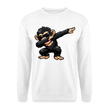 Dabbing Schimpanse - Unisex Pullover - Weiß - Vorne