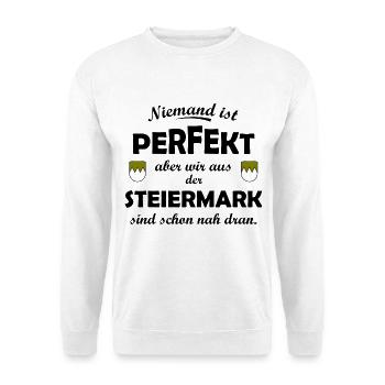 Steiermark - Unisex Pullover - Weiß - Vorne - Alina (178cm) & Michal (187cm)