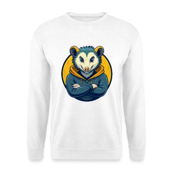 Opossum Kawaii Maskottchen Cartoon Clipart Logo Abzeichen - Unisex Pullover - Weiß - Vorne