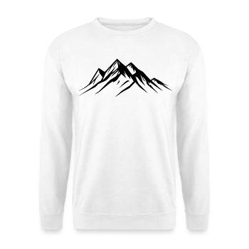 Mountains Hiking Climbing Mountaineering - Unisex Sweatshirt - white - Front