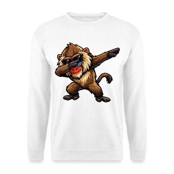 Dabbing Pavian - Unisex Pullover - Weiß - Vorne