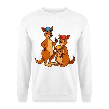 Famille des kangourous - Sweat-shirt Unisexe - blanc - Devant